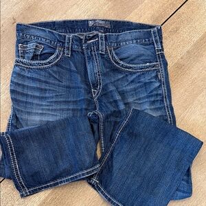 Silver Jeans Men's Dark Blue Bootcut Jeans